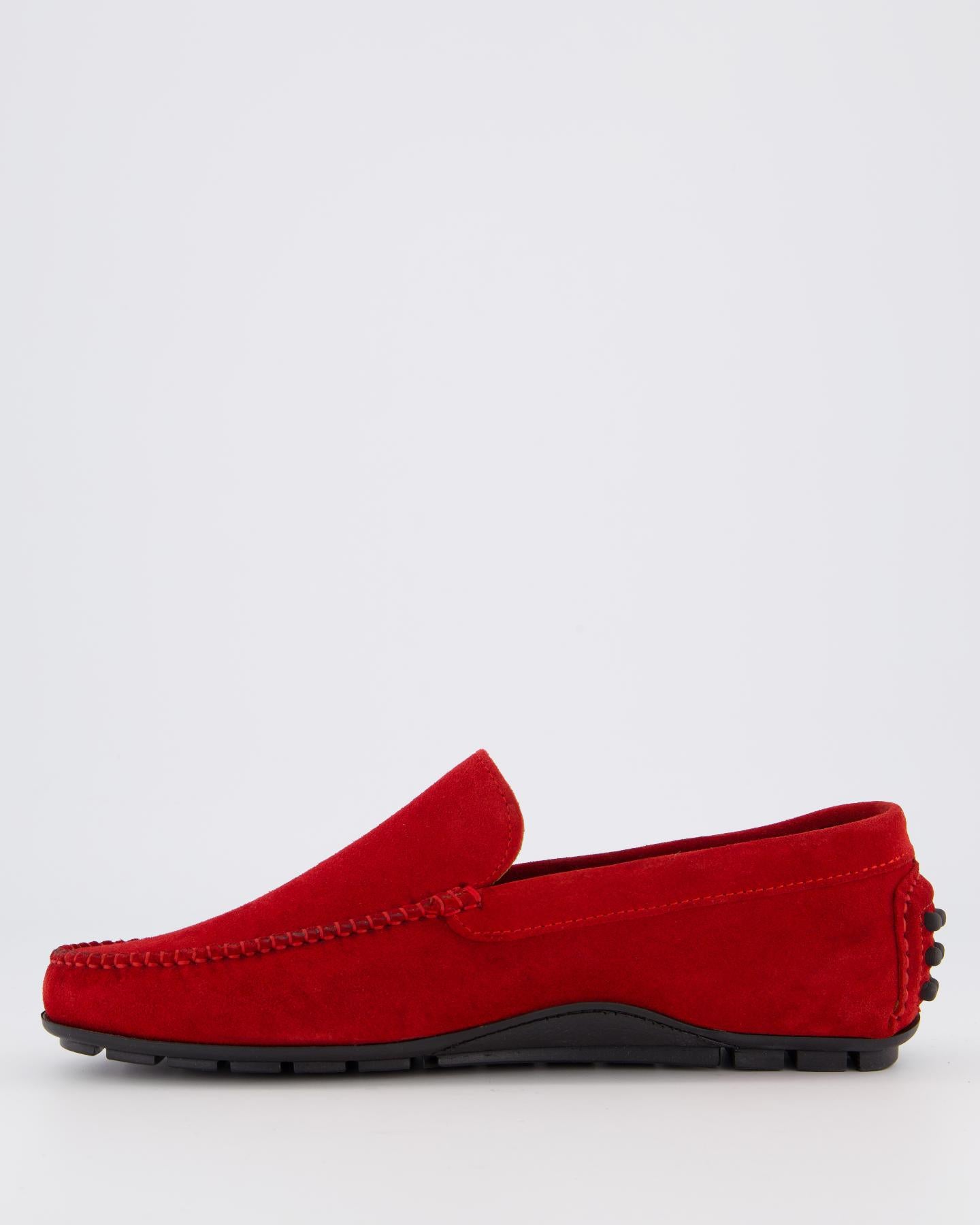 Heren Driver Loafer Rood