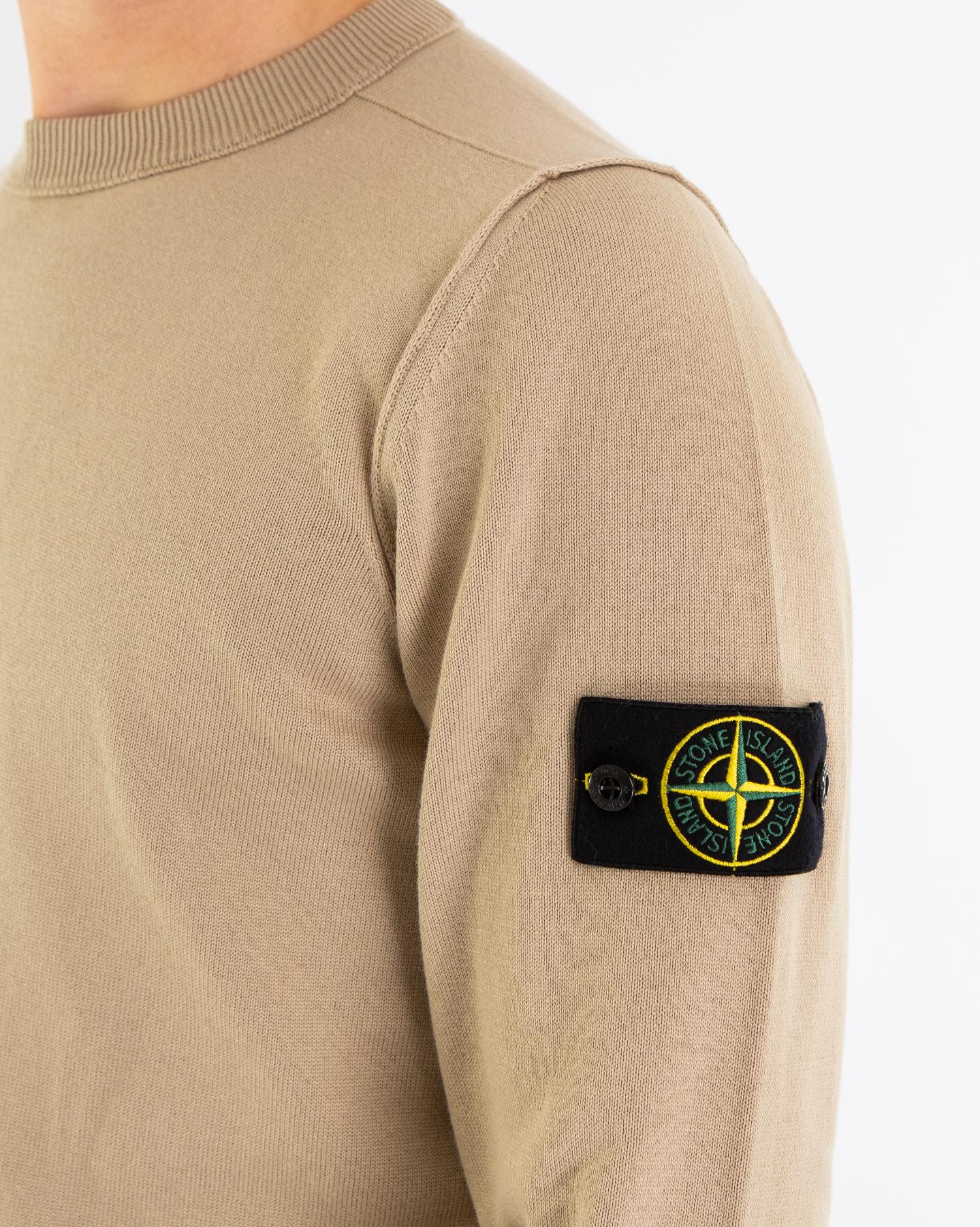 Stone Island Heren Logopatch Crew Neck Bruin - Eleganza.nl