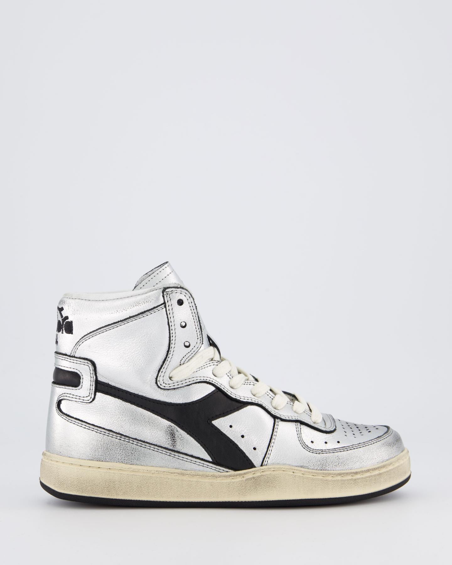 Diadora Dames Mi Basket Silver Used Metallic Eleganza