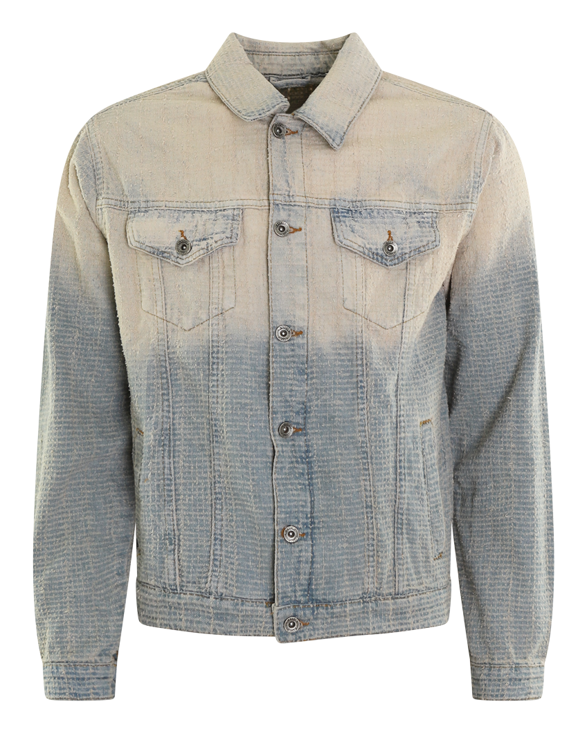 Heren Faded Tweed Denim Jacket