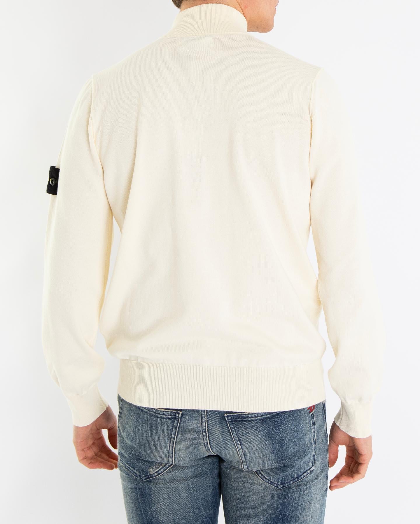 Heren Half-Zip Sweater Ivory