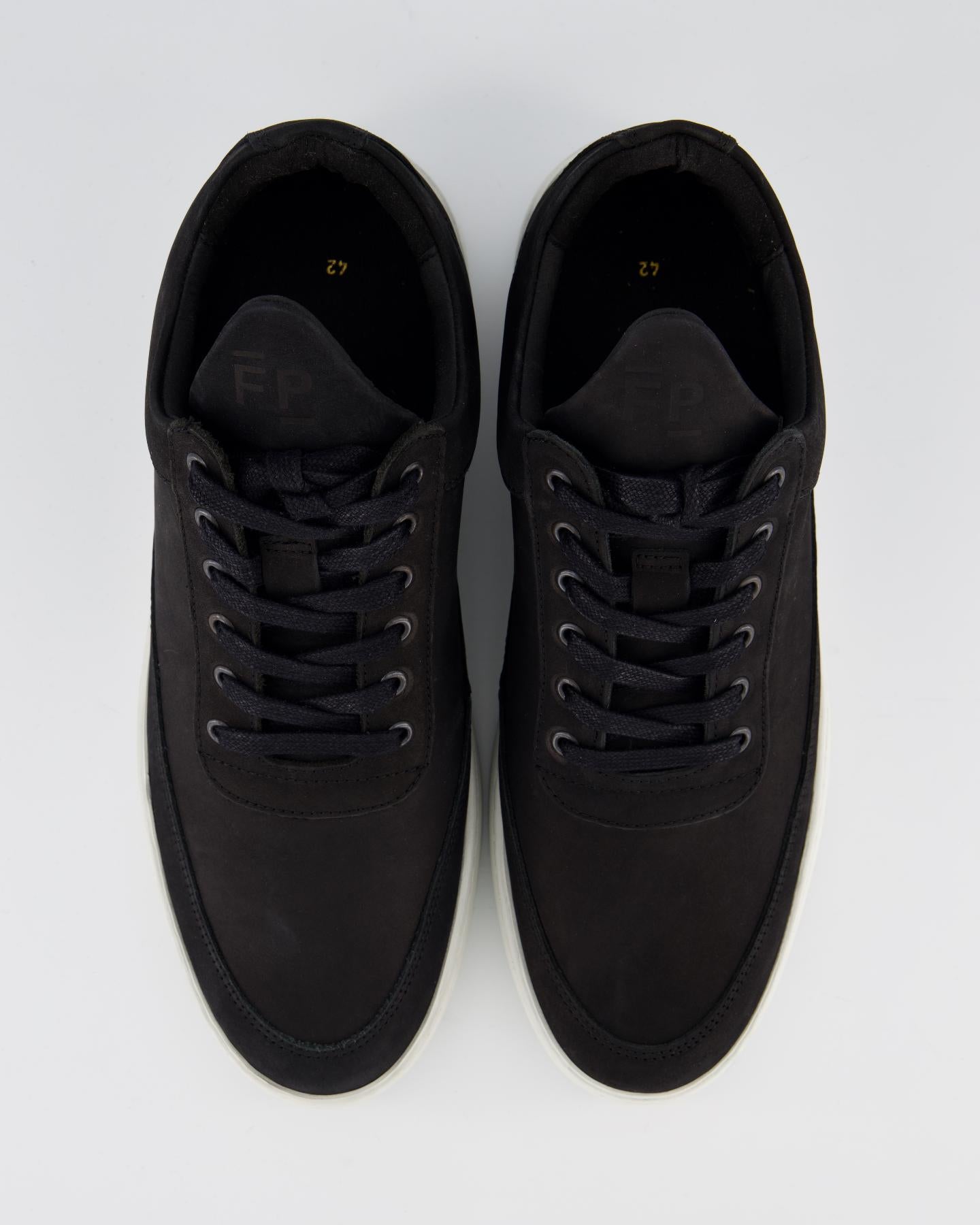 Heren Low Top Ripple Nubuck Zwart