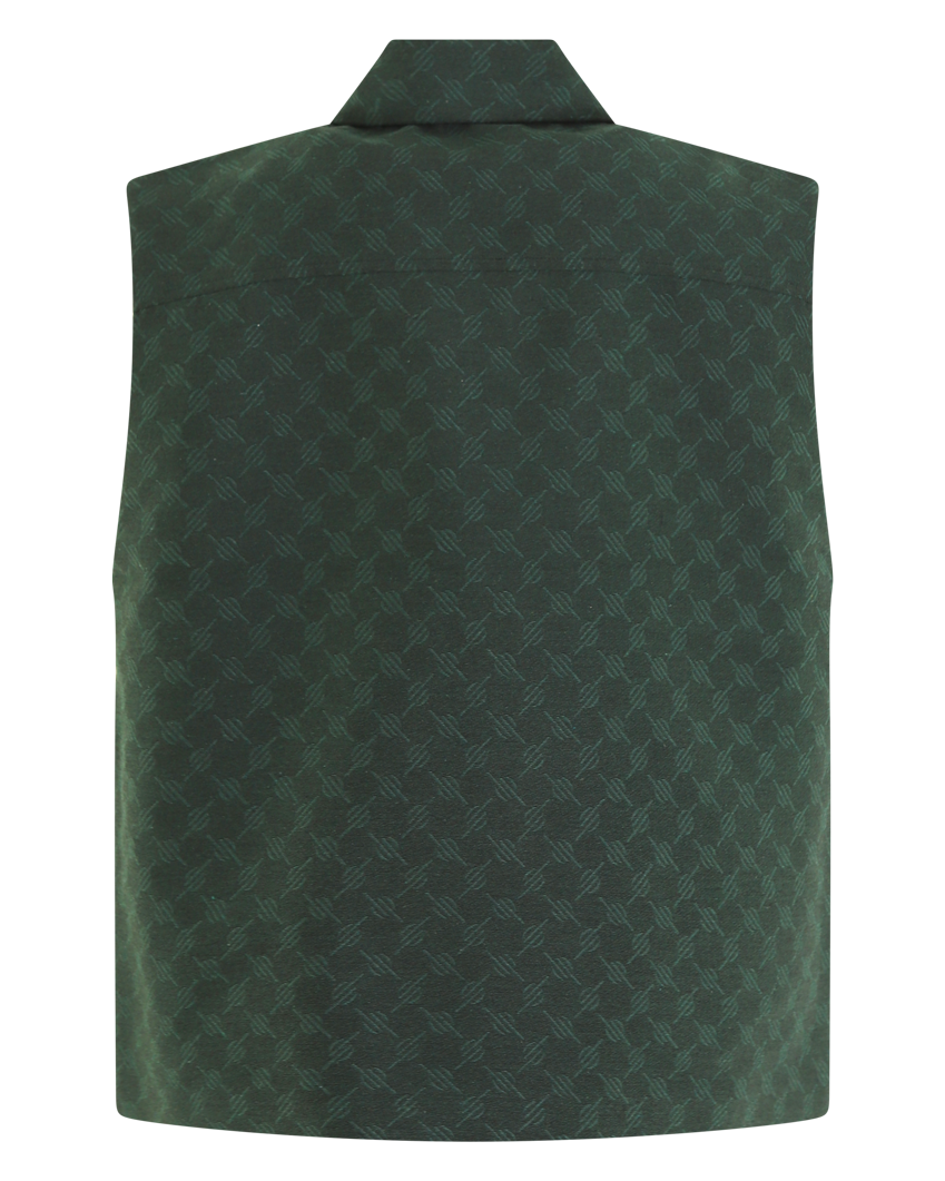 Heren Benji Monogram Vest Groen