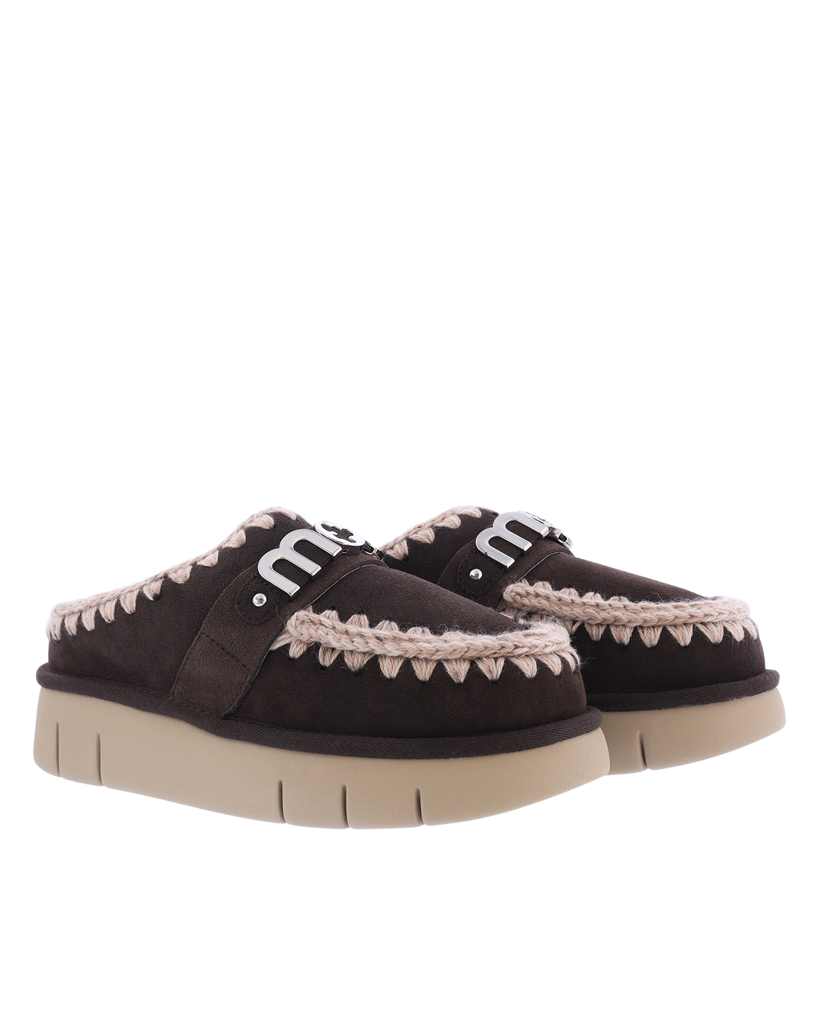 Dames Bounce Clog Logo Mocha