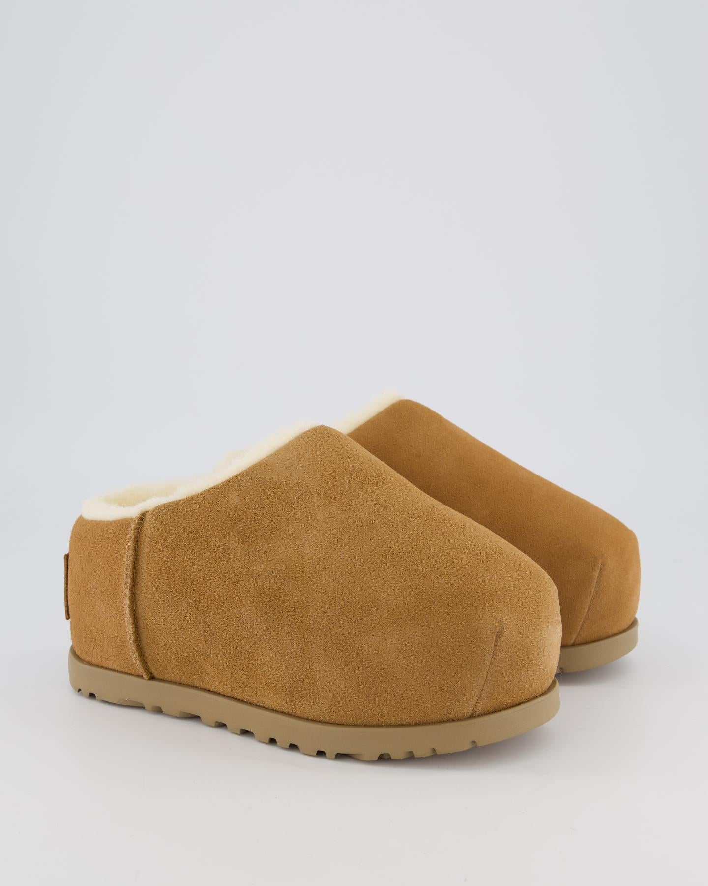 Dames Pumped Slide Chestnut