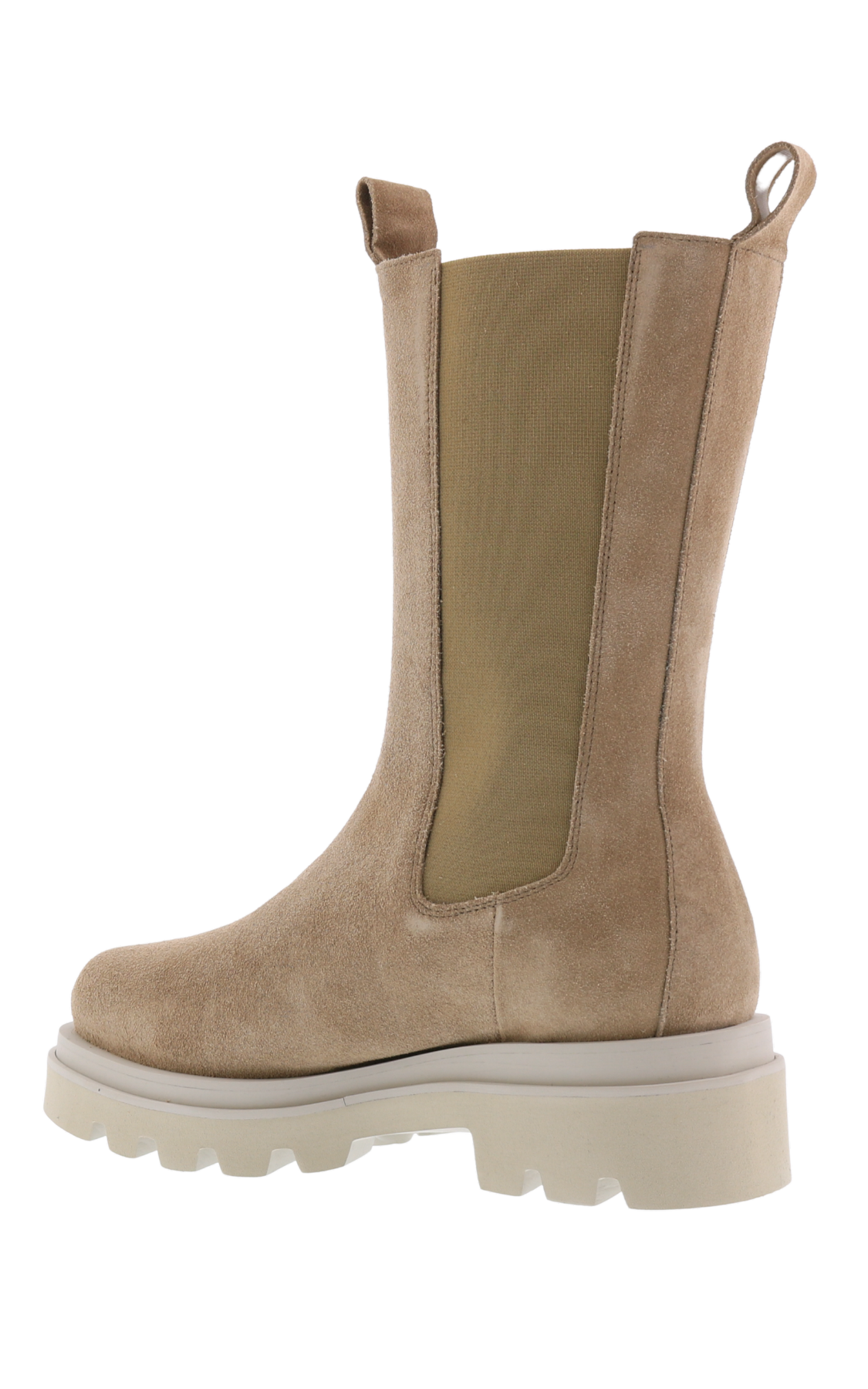 Dames Bloque Beige High Chelsea