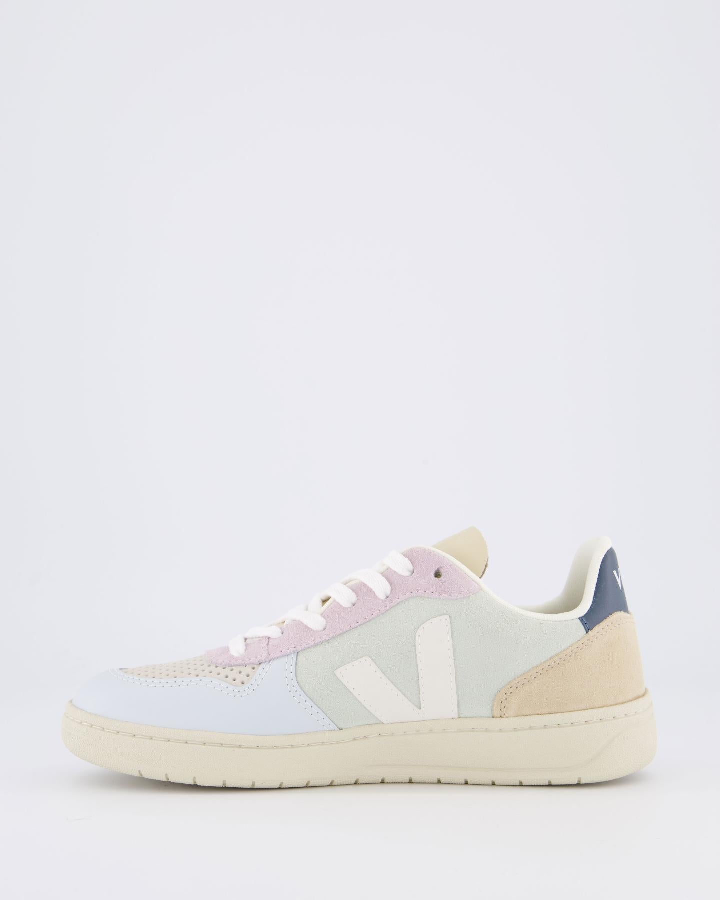 Dames V-10 Suede Sneaker PastelBlauw