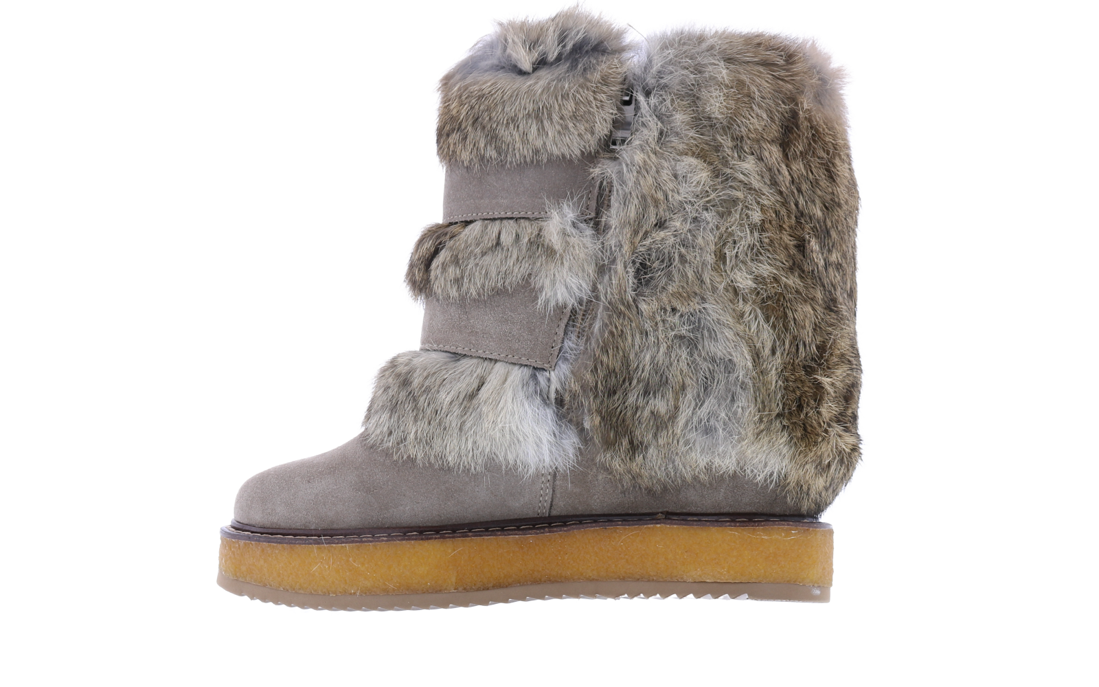 Dames Winter Fur with Wedge and jewe