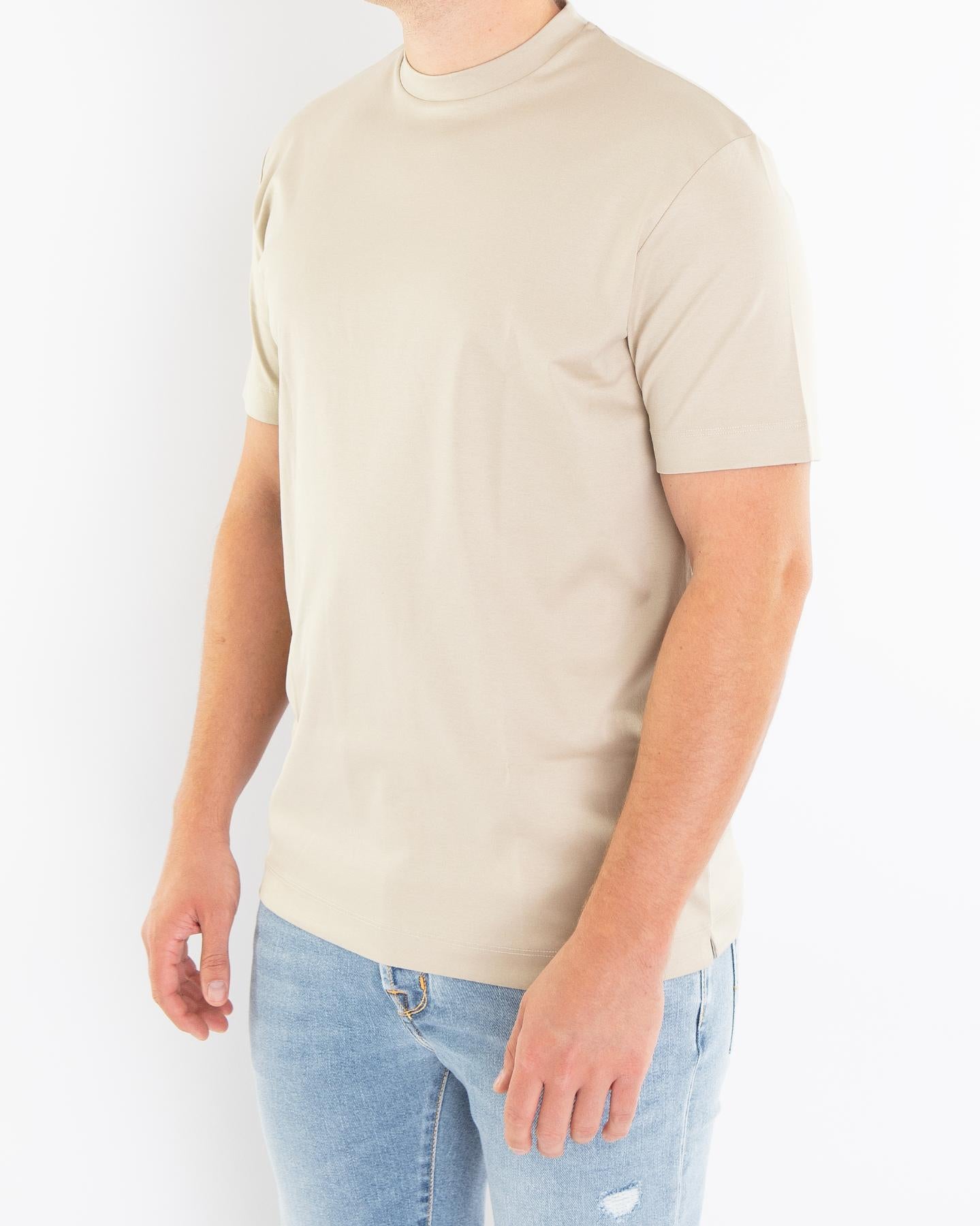 Heren Interlock Supima T-Shirt Beige